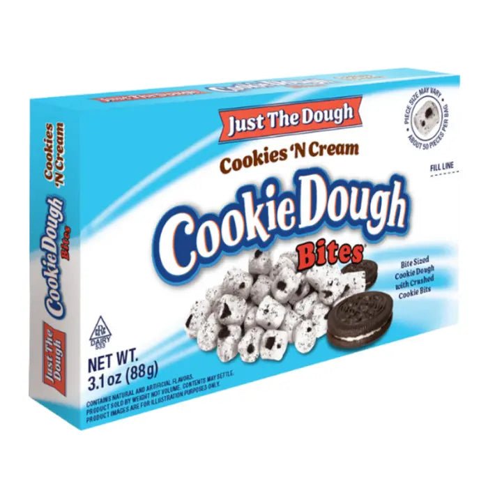 Just The Dough Cookie Dough Bites Cookies 'N Cream 88g - OhMyCandyBox