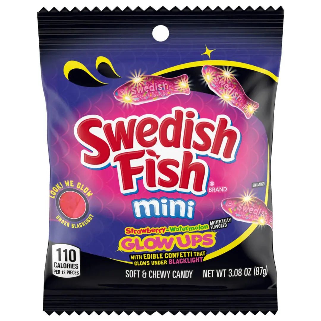 Swedish Fish Mini Glow Ups 87g - OhMyCandyBox