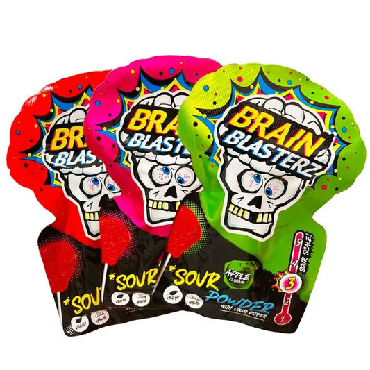 Brain Blasterz Sour Powder with Lolly Dipper 10g OhMyCandyBox