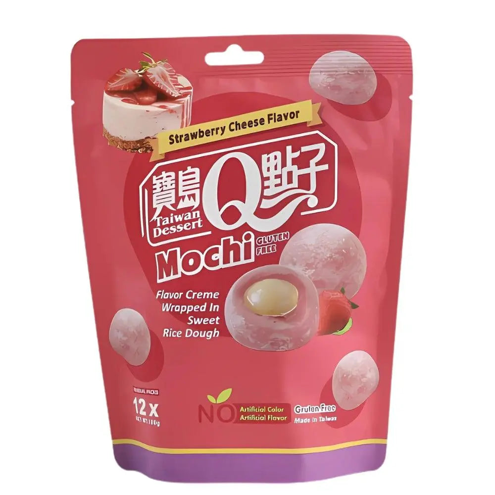 Q Brand Mochi Strawberry Cheese 180g OhMyCandyBox