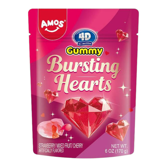 Amos Candy 4D Gummy Bursting Hearts 65g - OhMyCandyBox