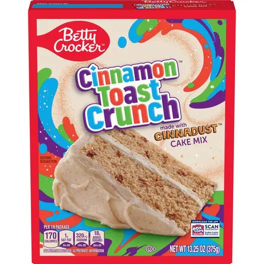 Betty Crocker Cake Mix Cinnamon Toast Crunch Cinnadust 375g - OhMyCandyBox