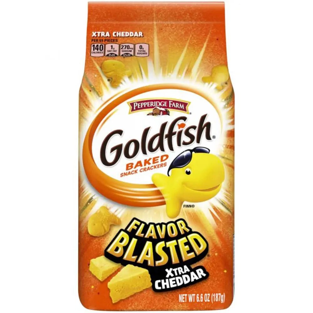 Goldfish Crackers Flavor Blasted Xtra Cheddar 187g - OhMyCandyBox